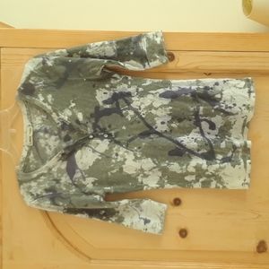 Liberation 3/4 cotton tie dyed tee shirt